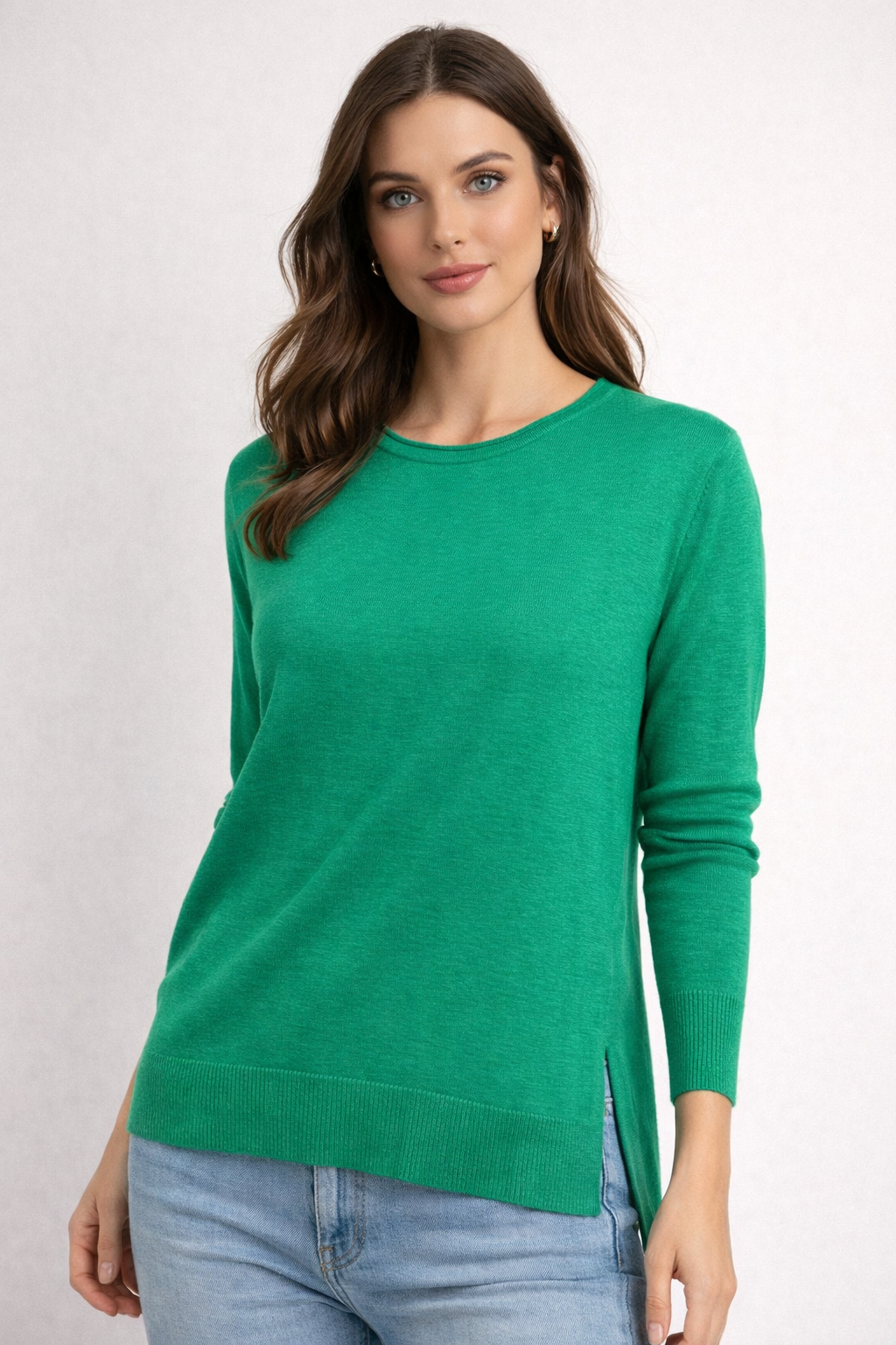 Wide crew neck pullover