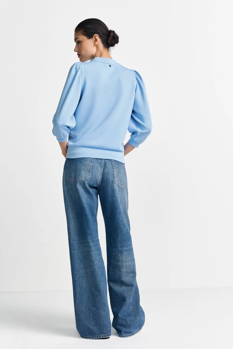 RICH & ROYAL SWEATSHIRT WITH PUFF SLEEVES