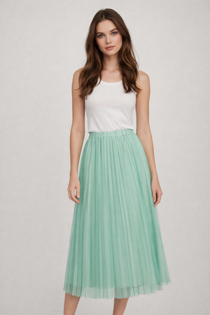 Rich & Royal Tulle Plisse Skirt Made in Italy