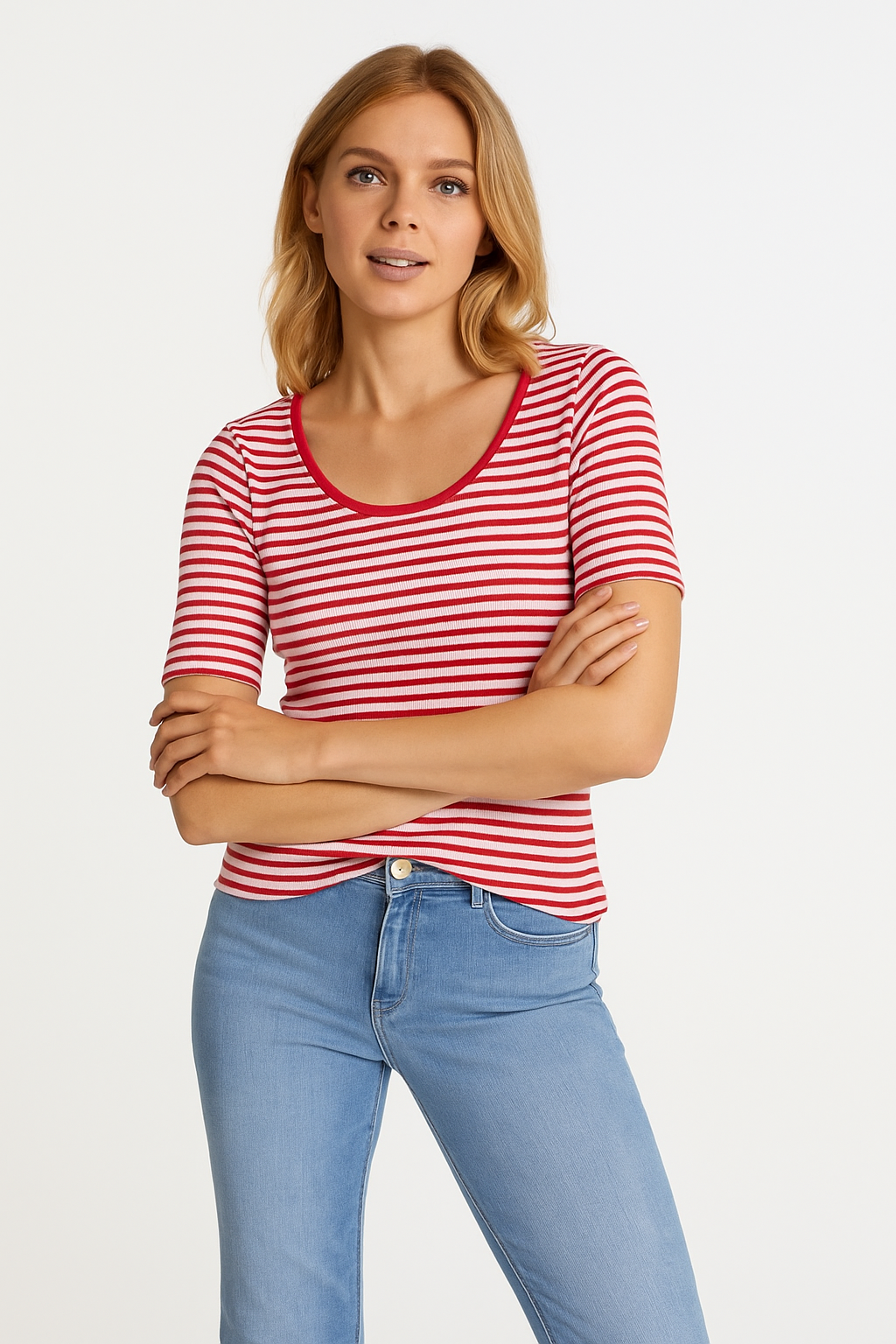 RICH & ROYAL RIB T-SHIRT STRIPS