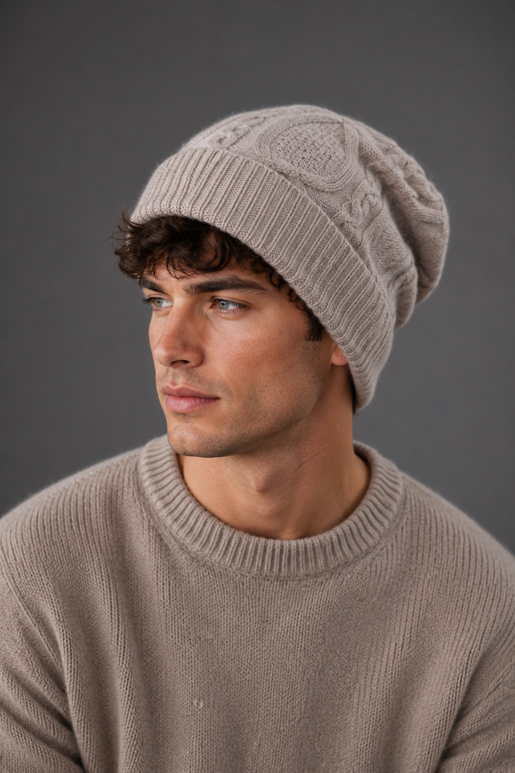 Unisex 100% Merino Wool Beanie – Cabled