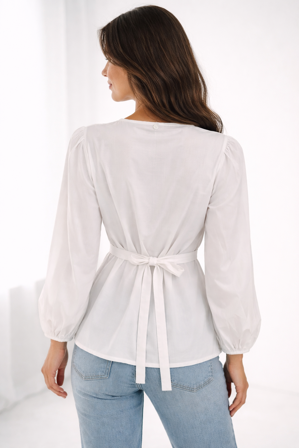 RICH & ROYAL BLOUSE WITH BELT MADE IN PORTUGAL