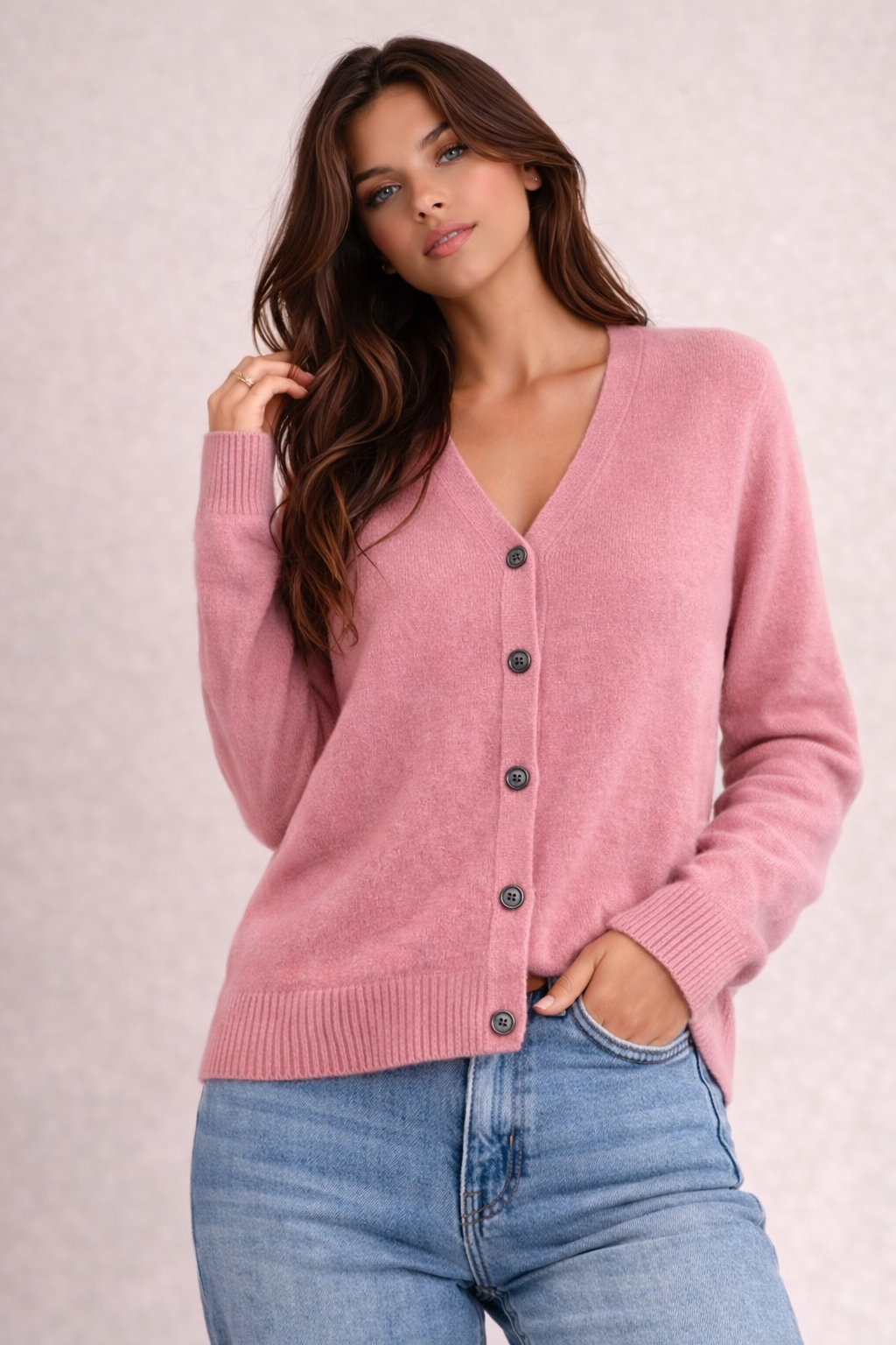 Pure Merino Wool Cardigan V-Neck Knit on Australia