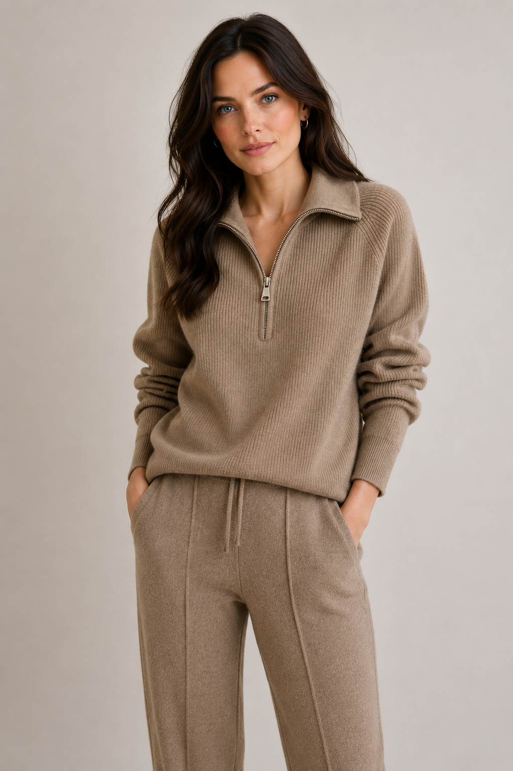 Pure Merino Wool Half Zip Pullover