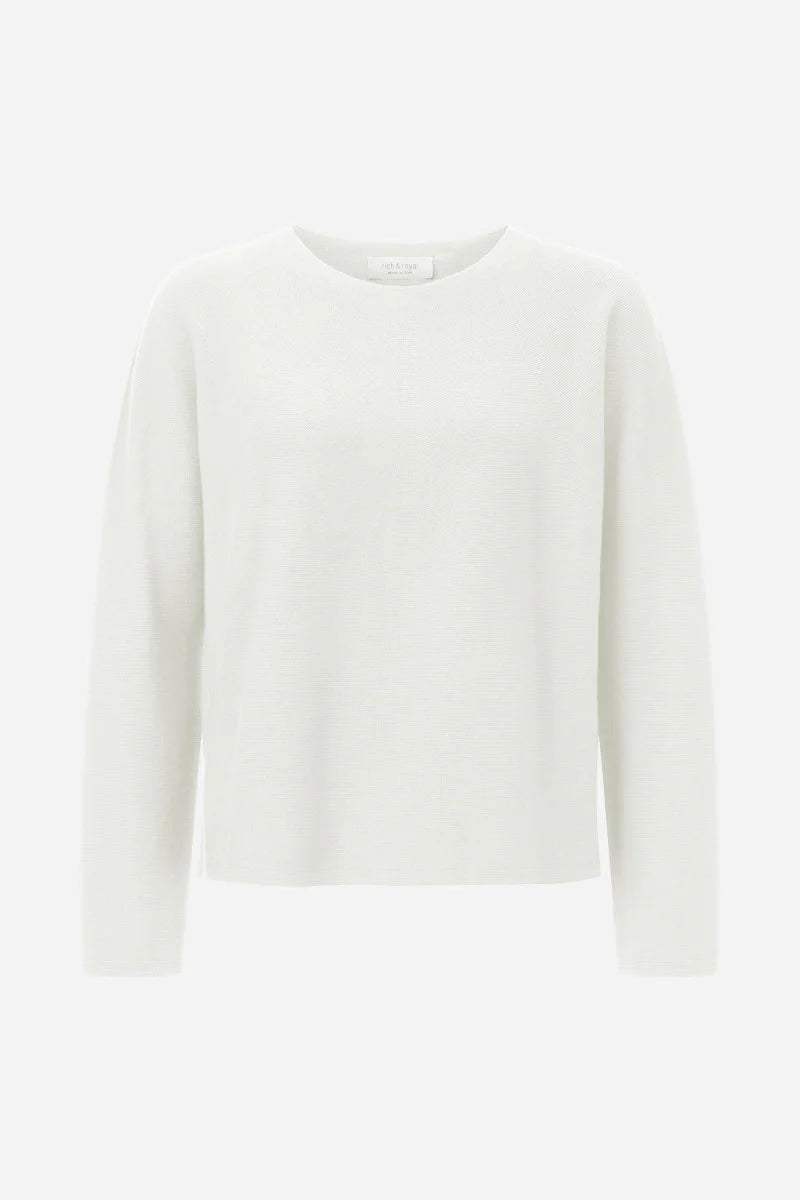 RICH & ROYAL FINE KNIT SWEATER WITH RAGLAN SLEEVES MADE IN ITALY