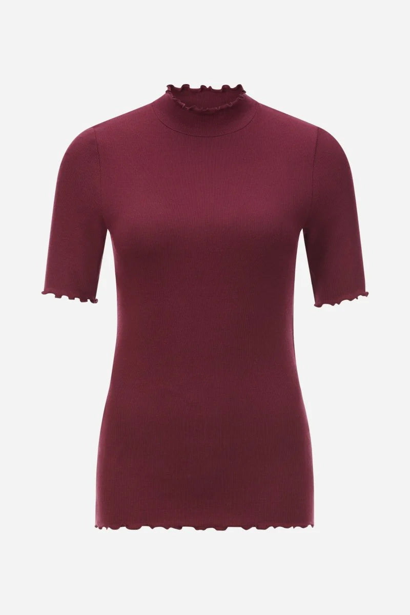 RICH & ROYAL T-SHIRT WITH STAND-UP COLLAR