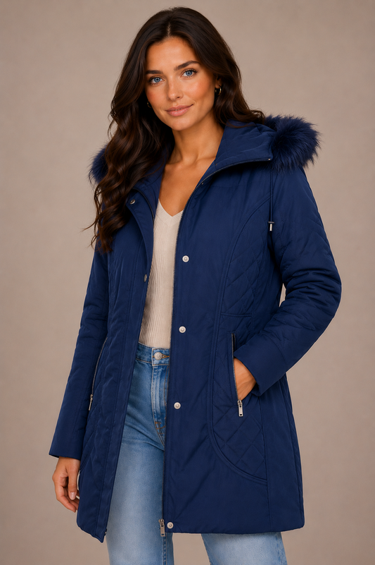 SABENA SATIN PIPING PADDED JACKET