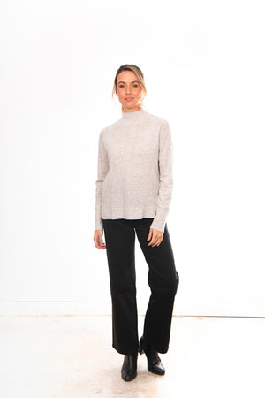 HIGH NECK PULLOVER WITH ZIG ZAG PATTERN