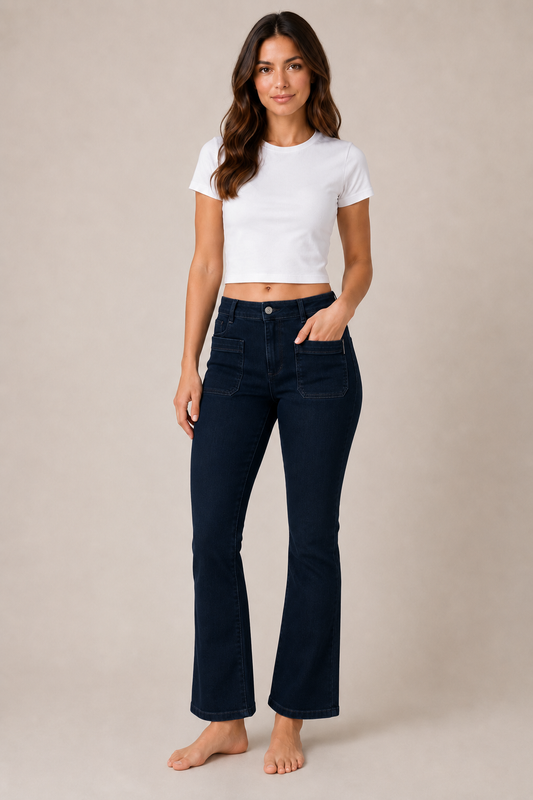 IVY Copenhagen Johanna earth swan Kick flare wash denim jeans