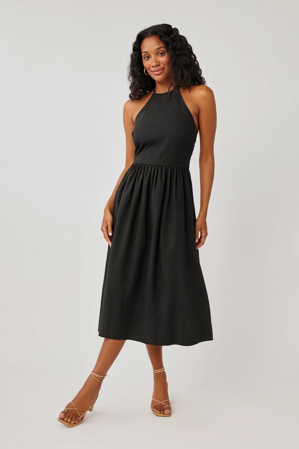 Bella Dahl Fitted Halter Midi Dress