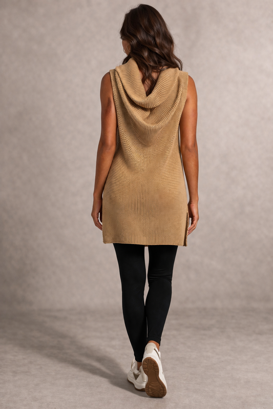 BELLA DAHL MOCK NECK SWEATER VEST TUNIC