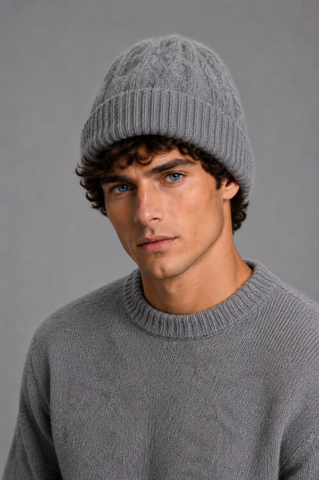 Unisex Pure Wool Beanie – Cabled