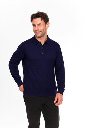 Fields Classics Pure Merino Wool Three-Button Collar