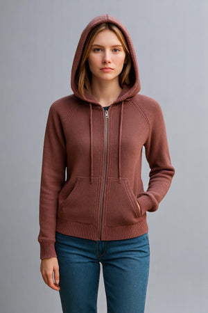 Pure cashmere Full zip hoodie