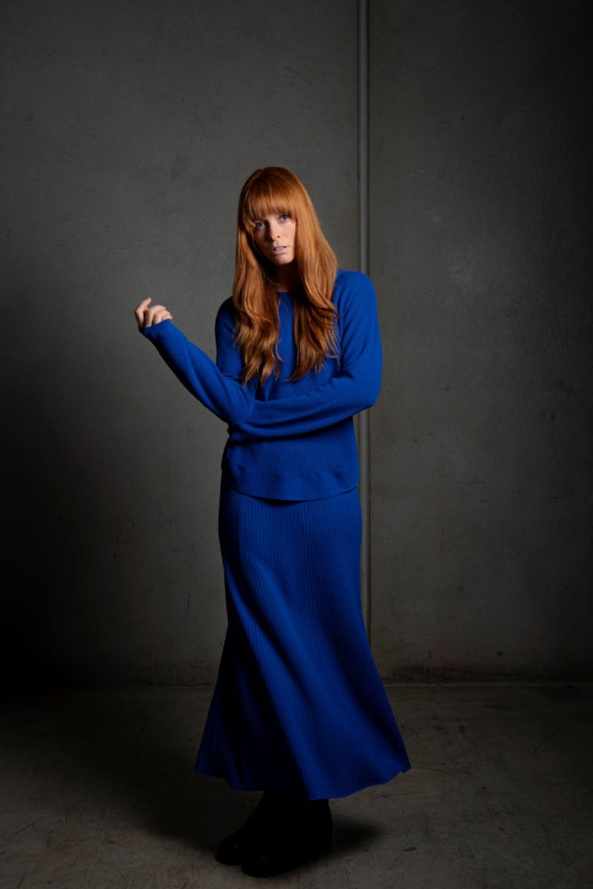 Side Zip Pullover with Curved Hem Bridge & Lord Cashmere / Merino