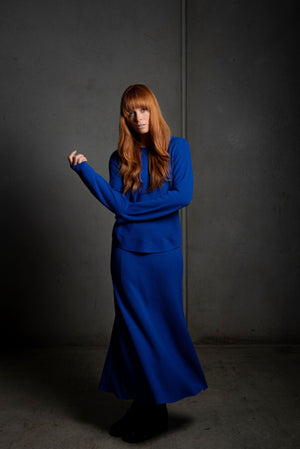 Side Zip Pullover with Curved Hem Bridge & Lord Cashmere / Merino