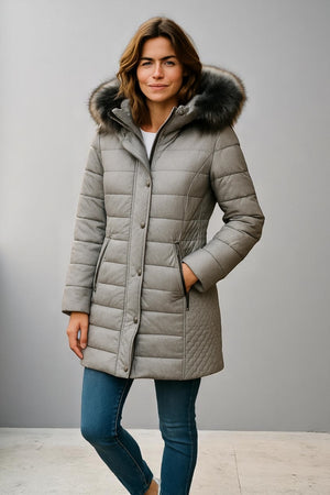 SABENA DETAILED STITCHED TEXTURED DOWN JACKET