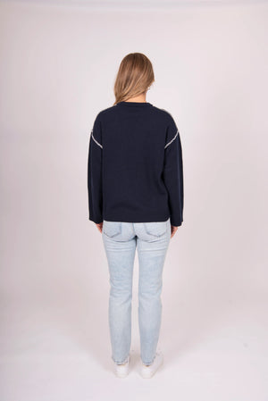 Bella - Hand Stitch Trims Pullover