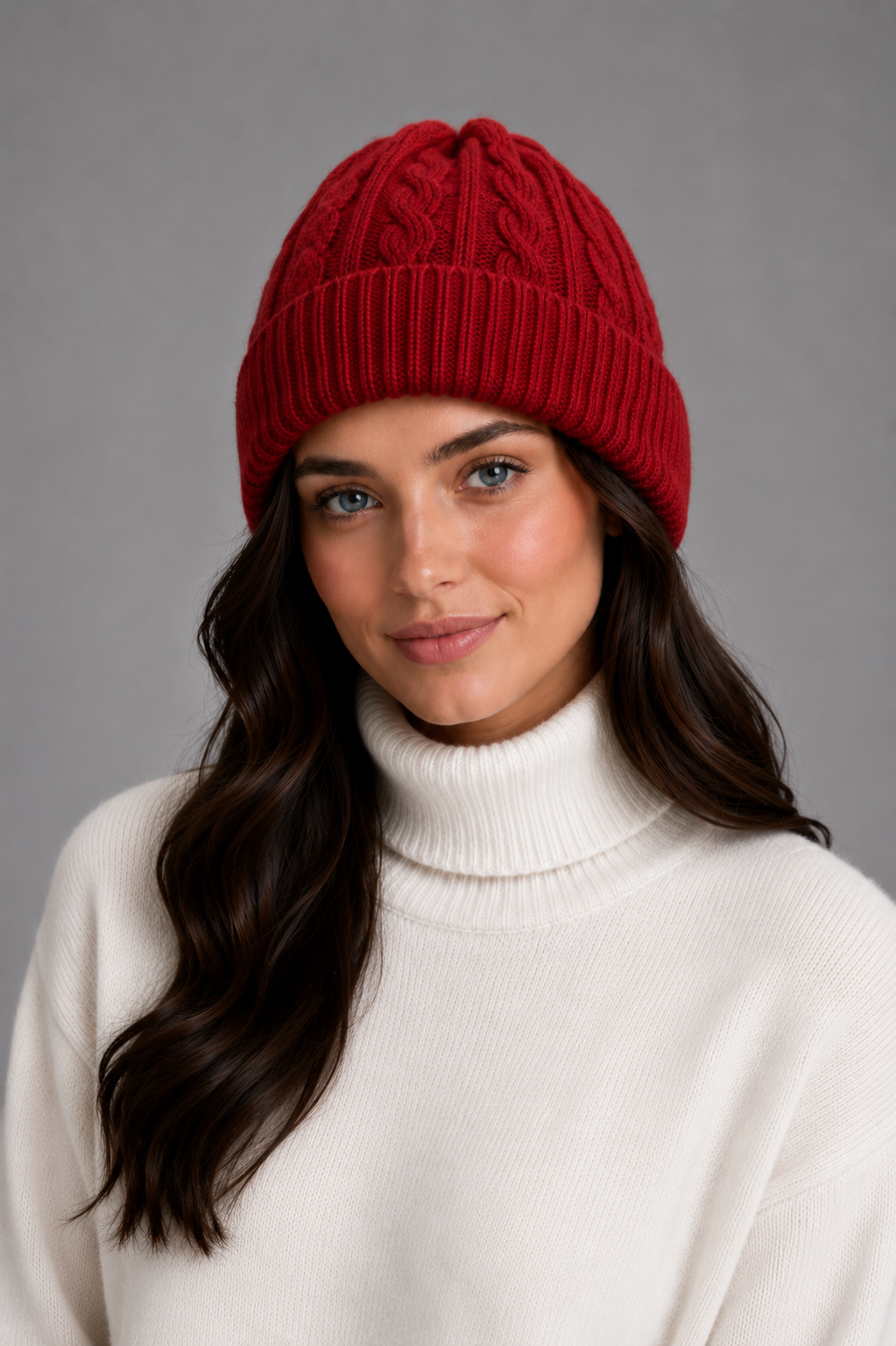 Unisex Pure Wool Beanie – Cabled