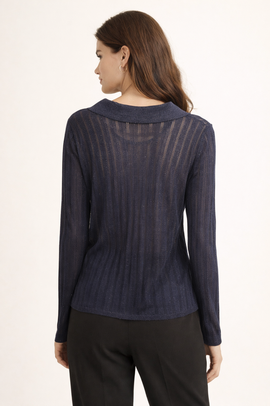 Bella Dahl collared keyhole sweater