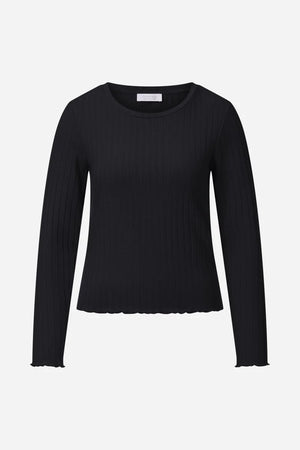RICH & ROYAL RIBBED TEXTURE LONG SLEEVE