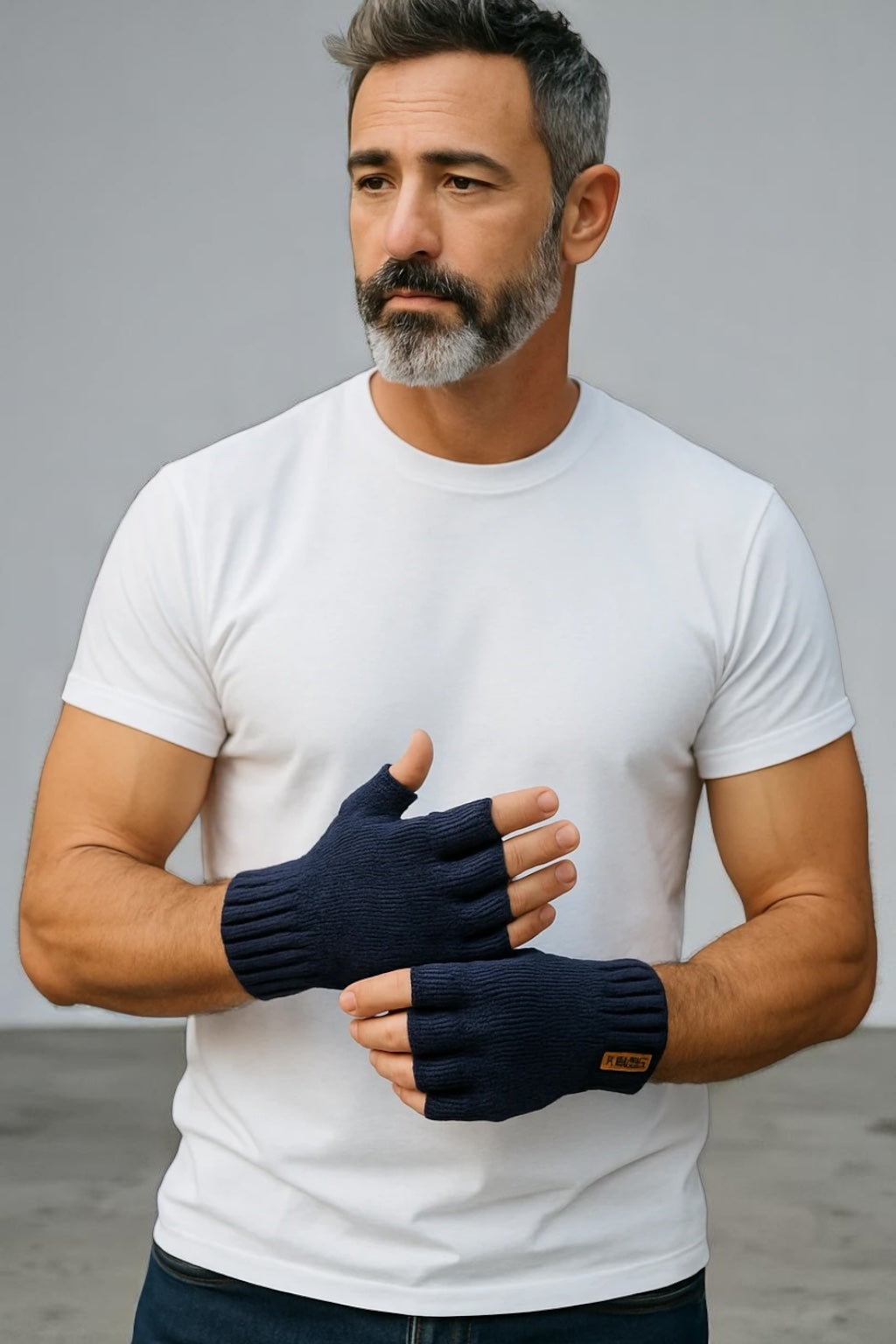 Alpaca Wool Fingerless Gloves unisex