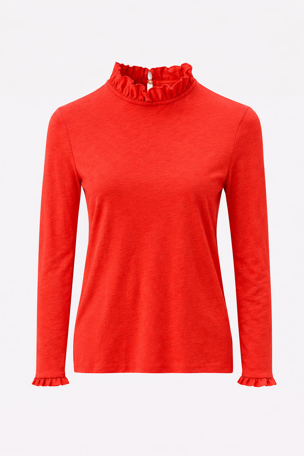 RICH & ROYAL RUFFLED NECK LONG SLEEVE MADE IN PORTUGAL