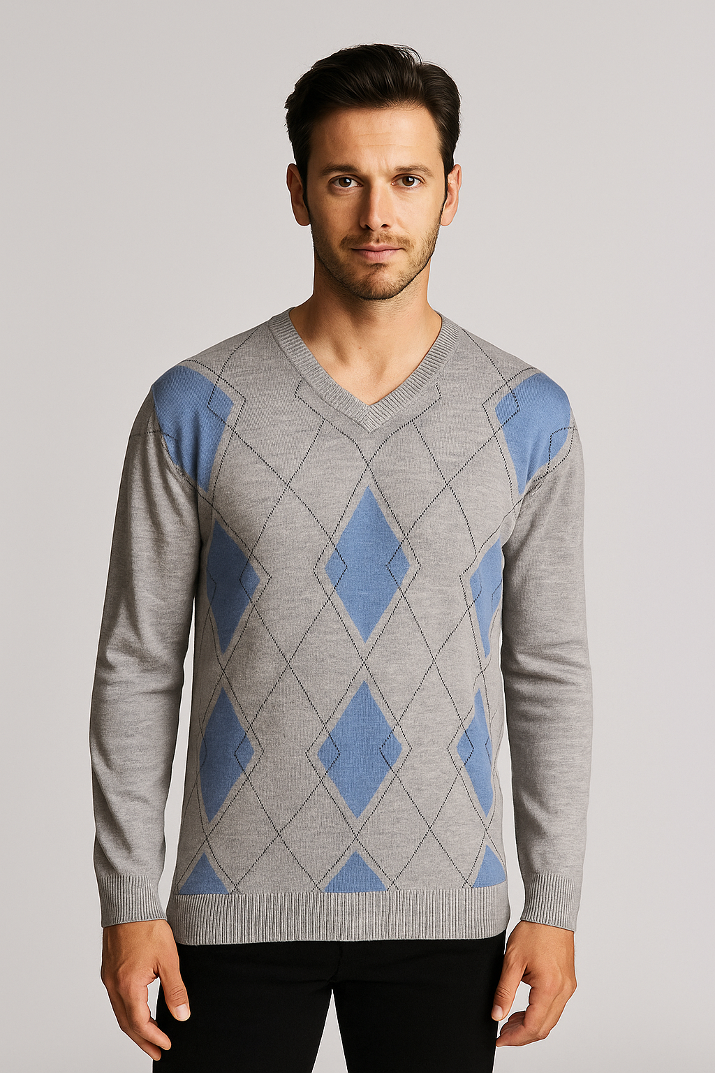 V- neck Diamond Merino/Cashmere