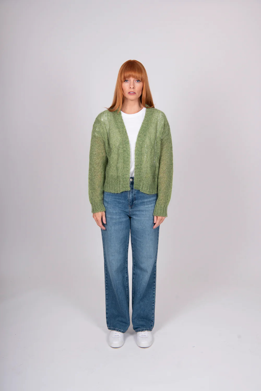 Mohair Cable Boxy Cardi