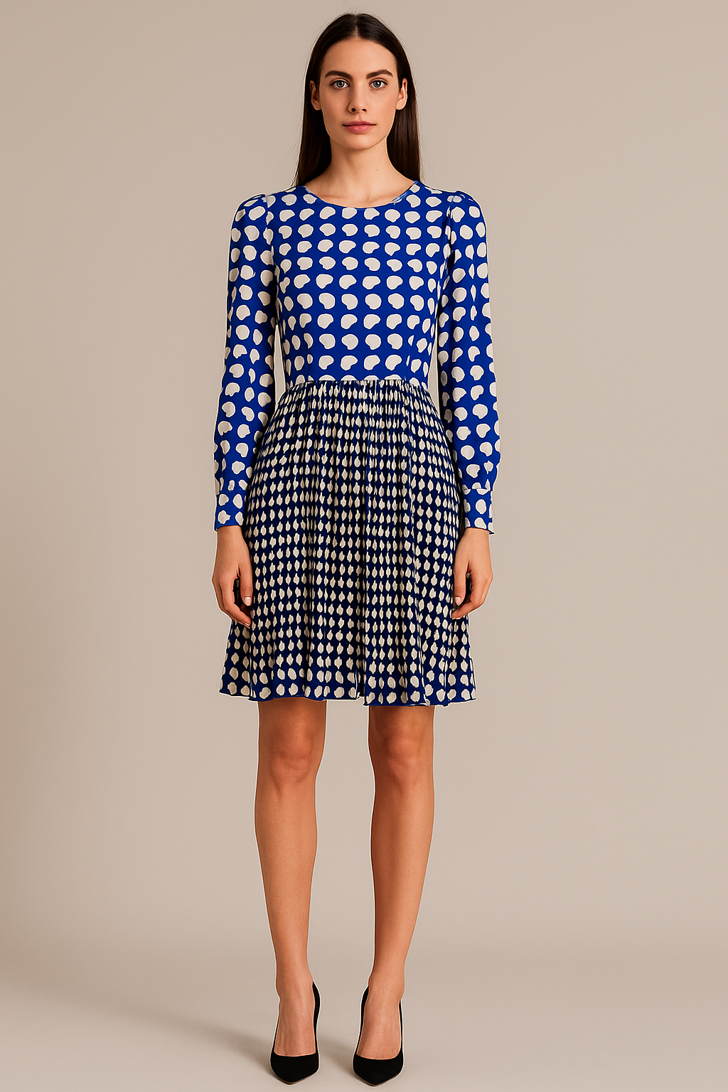 RICH & ROYAL PLEATED MINI DRESS