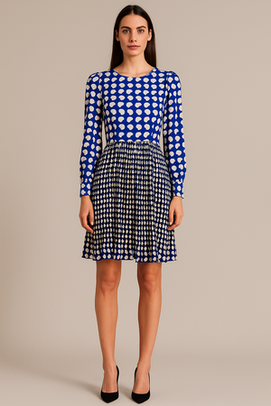 RICH & ROYAL PLEATED MINI DRESS