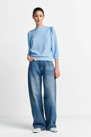 RICH & ROYAL SWEATSHIRT WITH PUFF SLEEVES