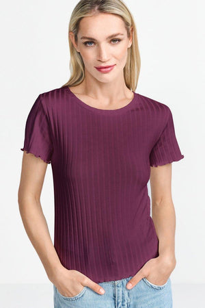 RICH & ROYAL FIGURE-HUGGING RIBBED SHIRT