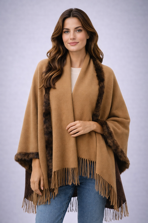 UGG Australian Merino Wool and rabbit fur shawl/ Scarf / wrap