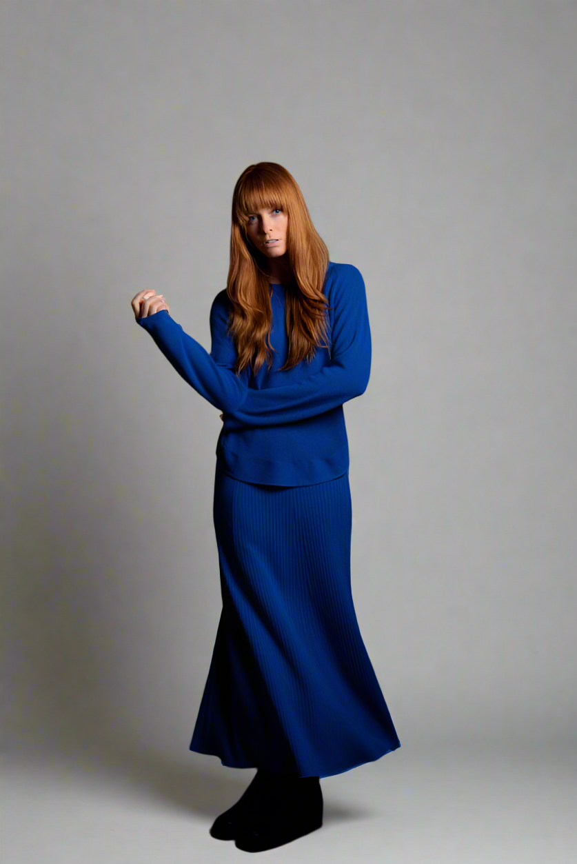 Side Zip Pullover with Curved Hem Bridge & Lord Cashmere / Merino