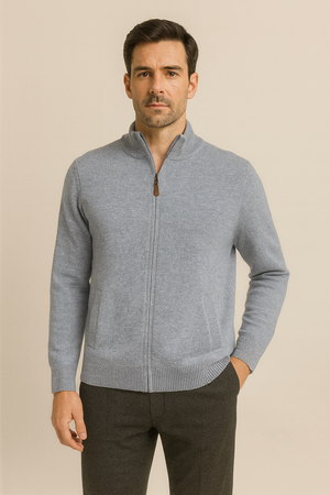 ANSETT GOLD FULL ZIP MERINO / CASHMERE L ONLY