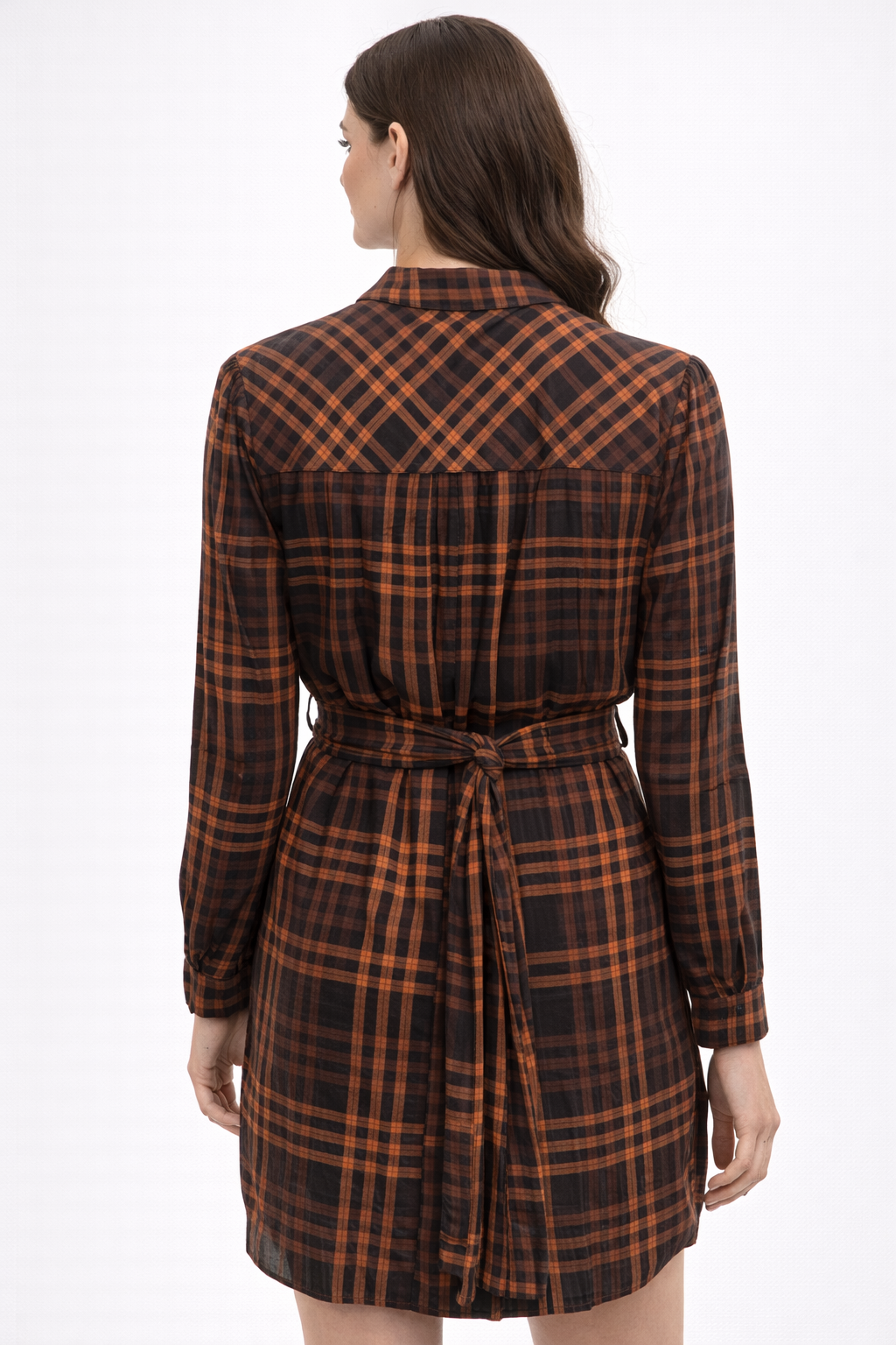 BELLA DAHL PUFF SLEEVES BELTED SHIRT DRESS