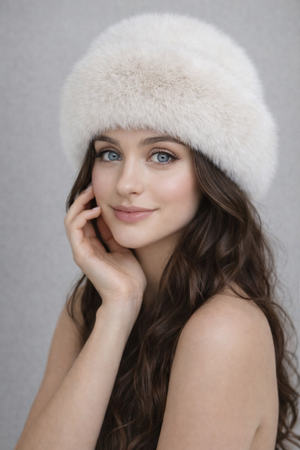Premium Angora Furry Winter Hat leopard print