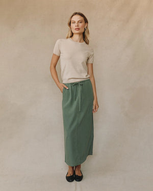 BELLA DAHL Back Slit Skirt - Autumn Amber