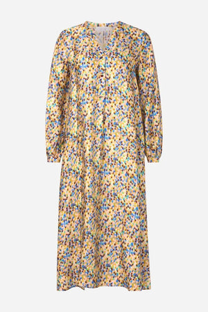 RICH & ROYAL BLOUSE DRESS WITH MULTICOLOR PRINT