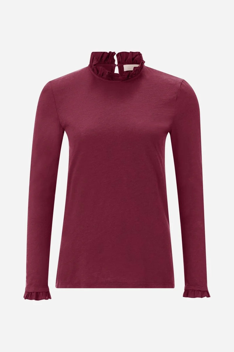 RICH & ROYAL RUFFLED NECK LONG SLEEVE MADE IN PORTUGAL
