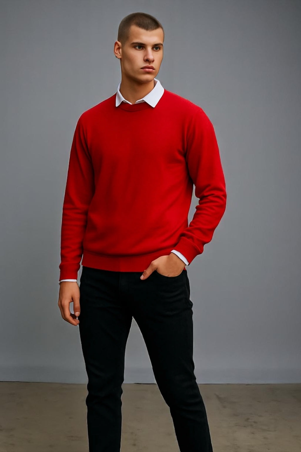 Sovrano crew neck pure merino Machine washable