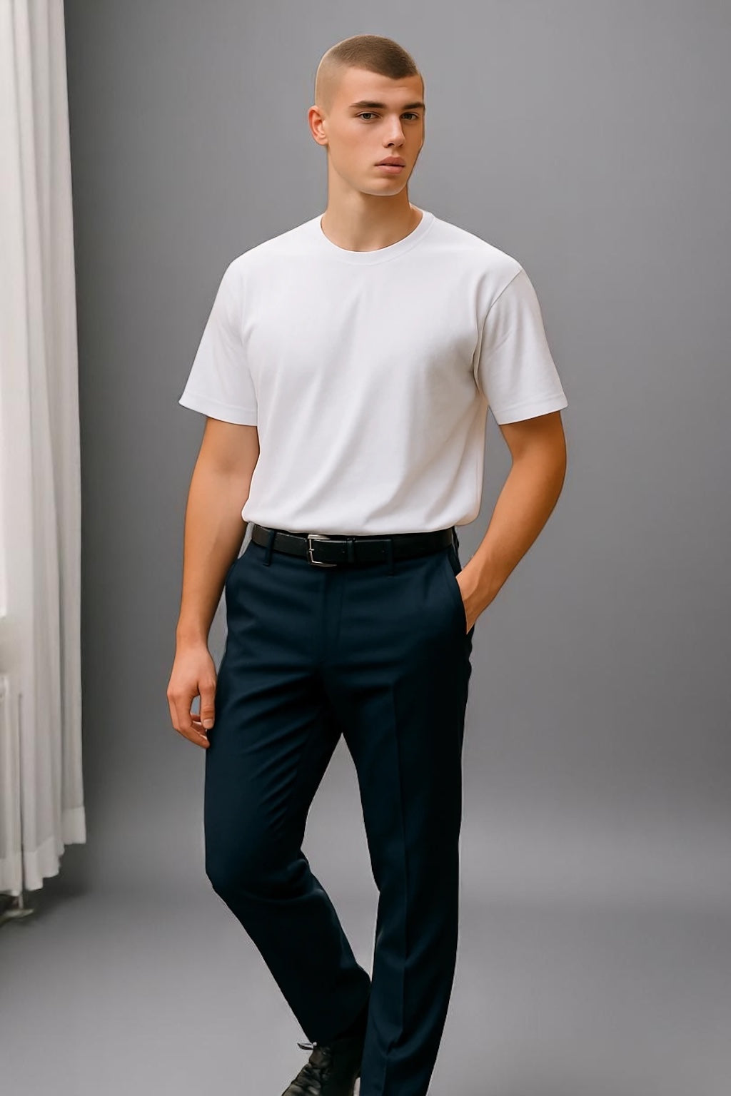 PURE WOOL BOSTON CLASSIC FIT EDWARD TROUSER