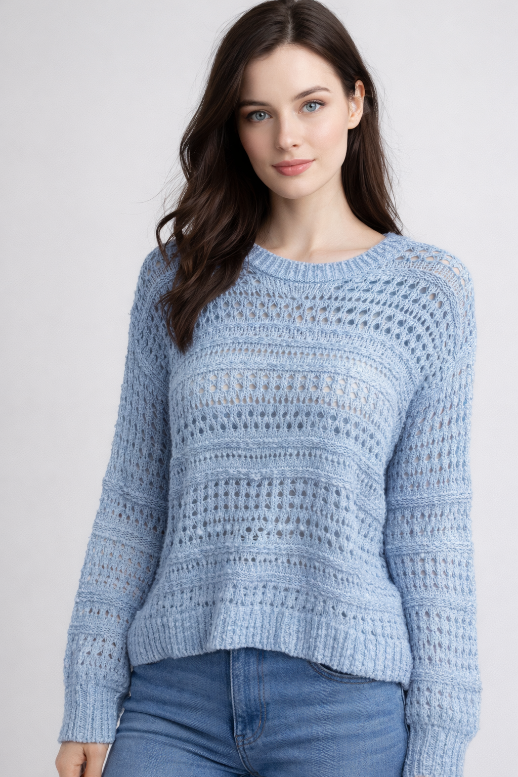 RICH & ROYAL SEE THROUGH PULLOVER