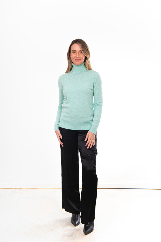 ROSIE ROLL NECK PULLOVER BRIDGE & LORD CASHMERE / MERINO
