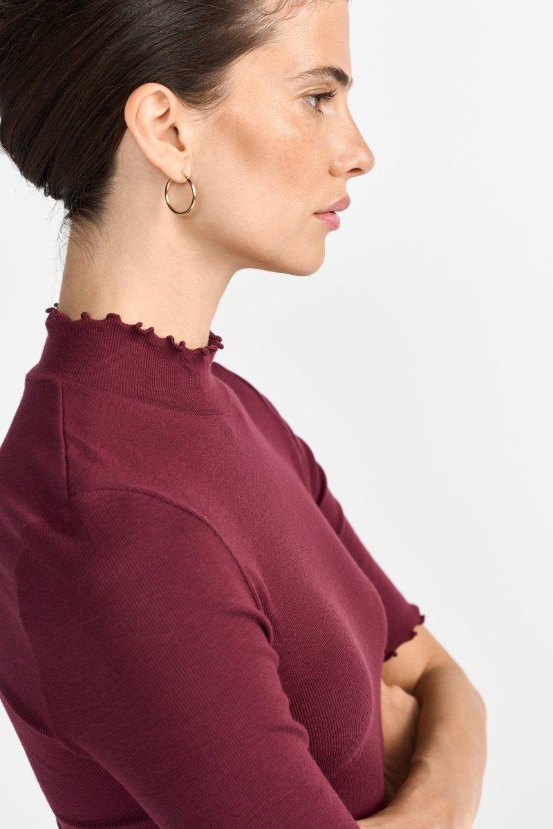 RICH & ROYAL T-SHIRT WITH STAND-UP COLLAR