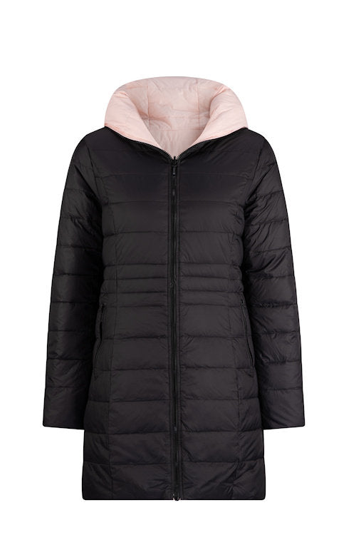 SABENA 3/4 LENGTH PACKAWAY REVERSIBLE DOWN JACKET