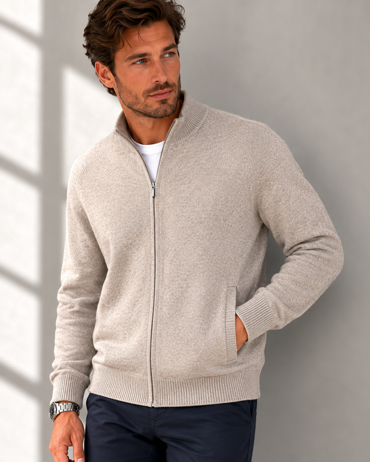 ANSETT GOLD FULL ZIP MERINO / CASHMERE