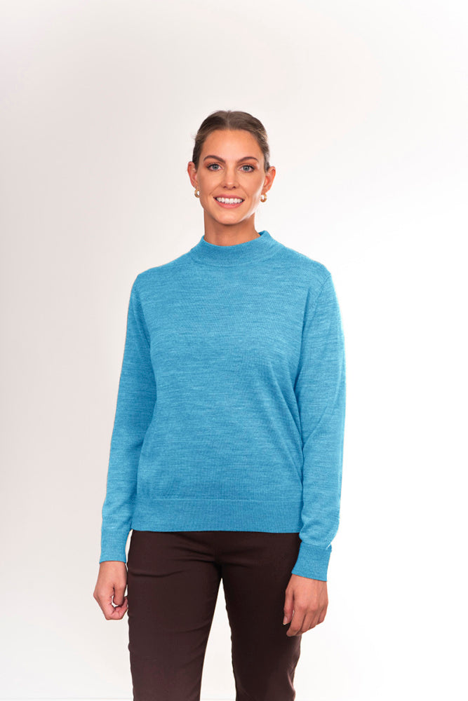 PURE MERINO WOOL MOCK TURTLE PULLOVER NOTTING HILL