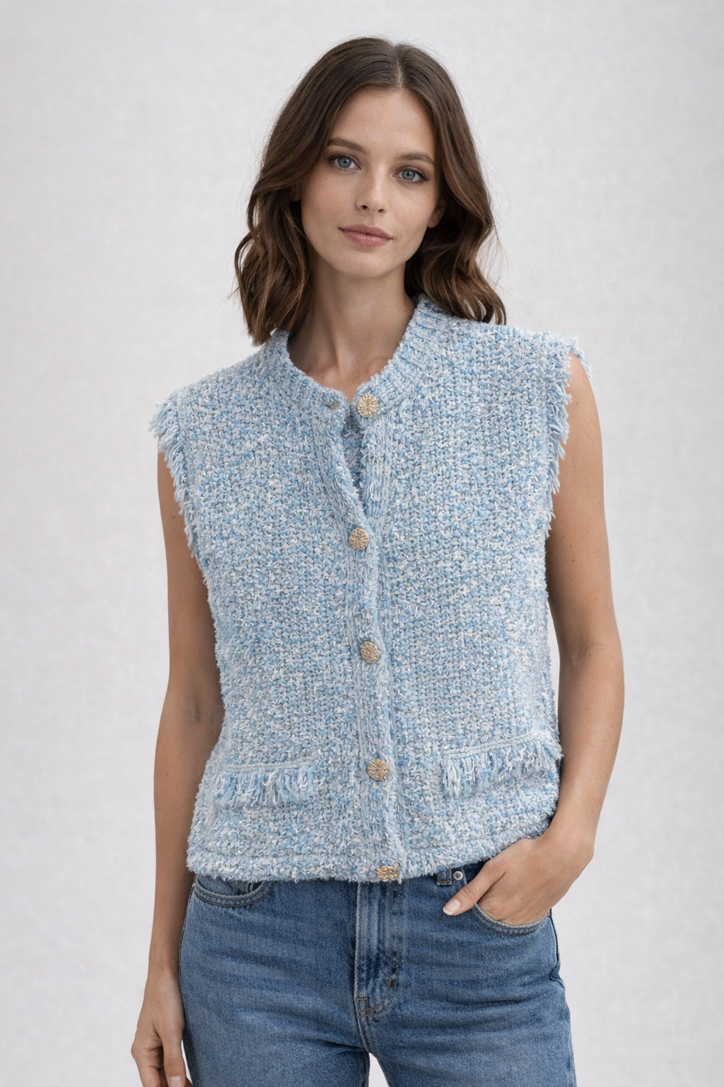 RICH & ROYAL VEST CARDIGAN